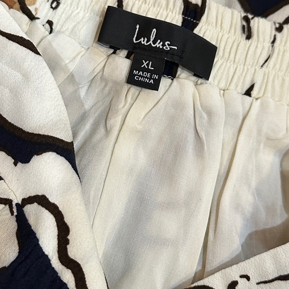 NWT Lulu's Black and Cream Floral Skirt Set Sz XL Womens Sz 14 - Picture 11 of 15